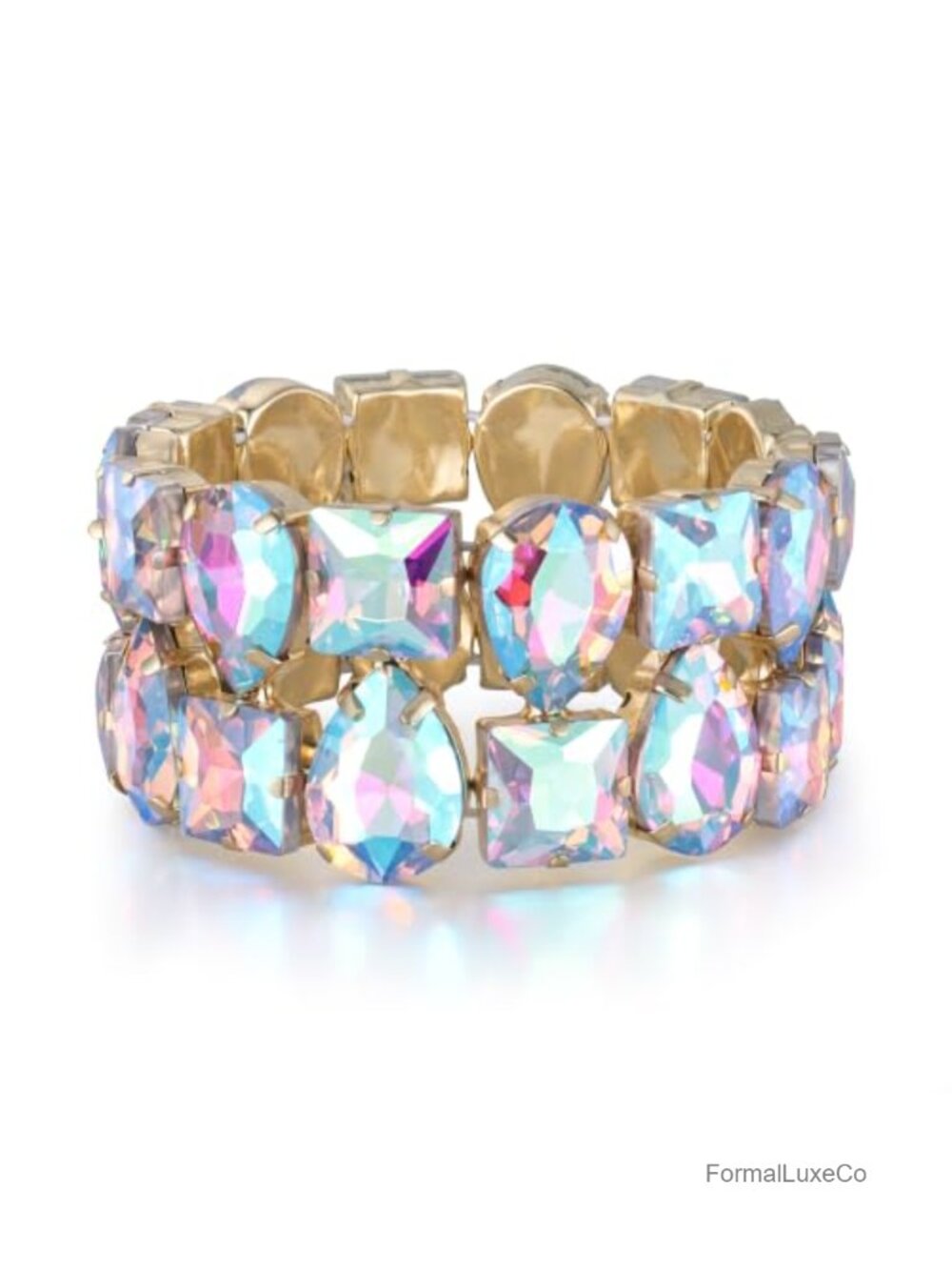 Marquise Rhinestone Stretch Bracelet Bridal Wedding Jewelry
